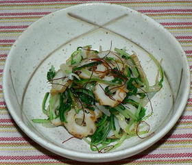 水菜とちくわの中華風お浸し