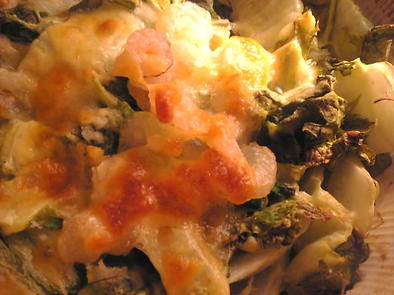 えびと白菜のマスタードマヨチーズ焼きの写真