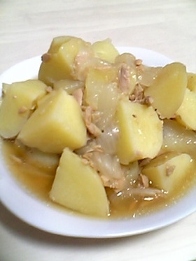 煮汁も美味しい☆めんつゆで簡単ツナじゃが