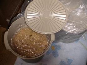合わせ味噌の仕込み
