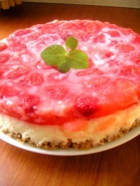 ♥ヨーグルトでレアチーズケーキ♥