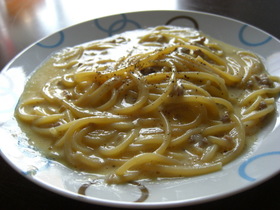 カルボ風クリームパスタ
