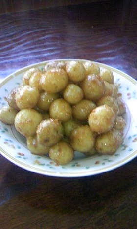 新じゃがの味噌炒め