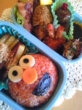 簡単キャラ弁☆エルモ