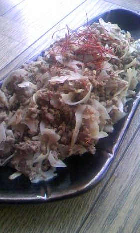 レンコンとひき肉のきんぴら