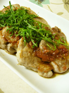 豚ヒレ肉の梅肉ソース