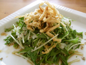 水菜のエゴマサラダ