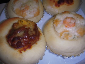 炊飯器で発酵パン(グラタン&ハヤシ)