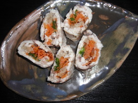 白身魚の野菜巻き