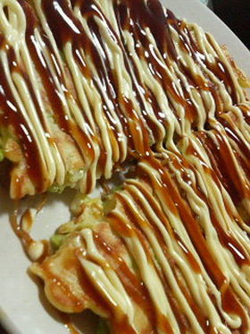 絶品☆焼きそば豚肉入りお好み焼き