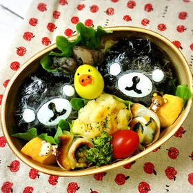 キャラ弁 まっくろ☆リラックマ?