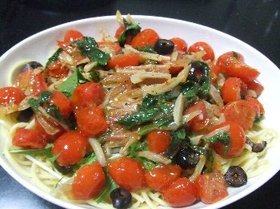 プチトマトの冷製パスタ