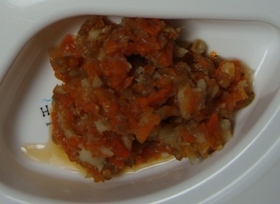 離乳食中期 ☀ 野菜重ね煮と鱈