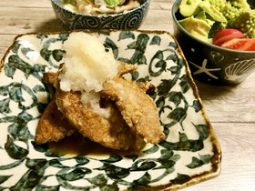 レバーの竜田揚げ おろしポン酢