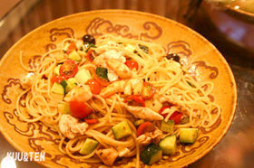 プチトマトの冷たいパスタ