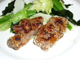 牛肉の梅しそ巻き