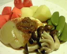 蒸し豆腐ハンバーグで超ヘルシー♪