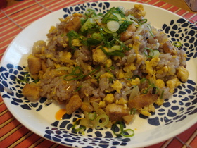 雑穀米で*エスニック炒飯