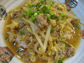 卵入り❤坦々スープかけご飯