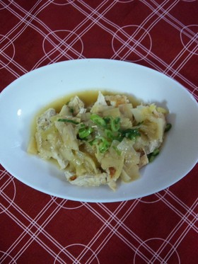 めんどくさがりの鶏むね肉のねぎソース煮