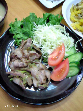 豚バラねぎ塩炒め