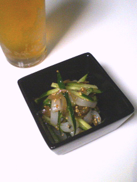 【酒の肴に】イカとザーサイの和え物