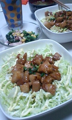 鶏肉の甘辛照り焼き丼