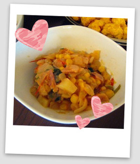 いろいろ野菜のトマトクリーム煮