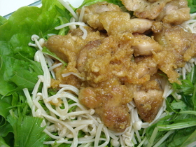 ご飯がススム~鶏肉おろしポン酢和え