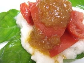 手作りドレッシングDEトマトと長芋サラダ