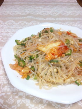 ピリ辛ヘルシー!しらたきのキムチ炒め