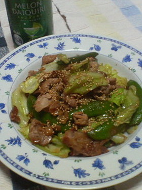 スナップえんどうと豚肉のシャキシャキ炒め