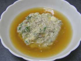 イワシと豆腐の生姜あんかけ