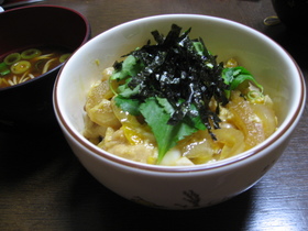 フライパンで親子丼