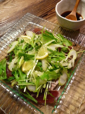 鰹のたたき◎薬味サラダ