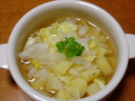 ヘルシー!春野菜のやさしいスープ!