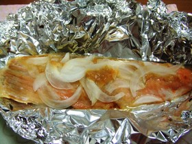 ☆彡鮭のホイル焼き~ヤマキのめんつゆ~