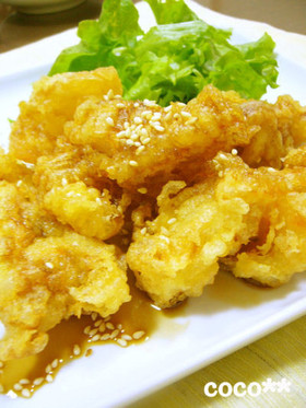 サクサク☆お肉やわらか鶏天ぷら