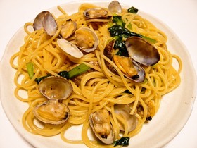 ★簡単★あさりとチンゲン菜のパスタ