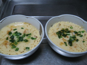 電子レンジで茶碗蒸し・・中華風