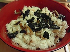 お鍋de鶏ごぼうご飯
