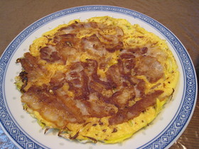 カリカリ豚のお好み焼き風