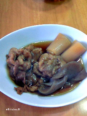 豚コマ丸め煮付け