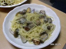 あさりときのこのパスタ