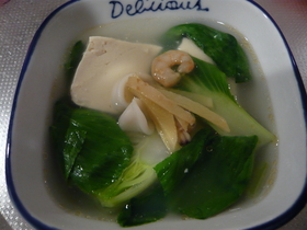 生姜でぽかぽか お豆腐の中華スープ