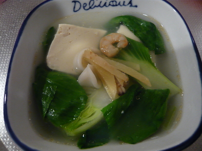 生姜でぽかぽか　お豆腐の中華スープの写真