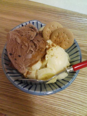 バナナとチョコのパルフェ