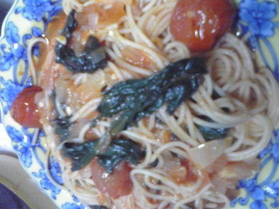 トマトソーススパゲッティ（一人分）の写真