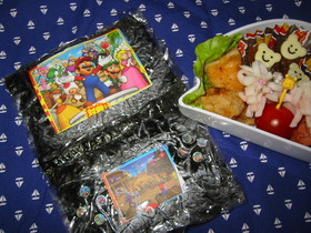 DS風おにぎり☆お弁当にキャラ弁風♪
