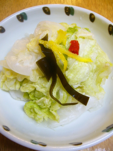 ゆず風味❁白菜の切り漬けの写真